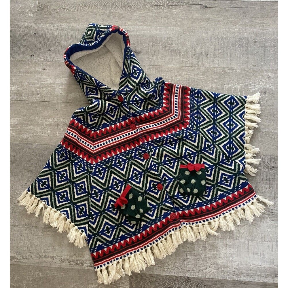 Matilda Jane Sweater 6 Cardigan Cape Hood Holiday Car Poncho A Caroling We Go